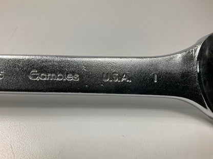 VINTAGE - Gambles G7645 Double Open-Head Wrench, 15/16'' & 1'' - MADE IN USA