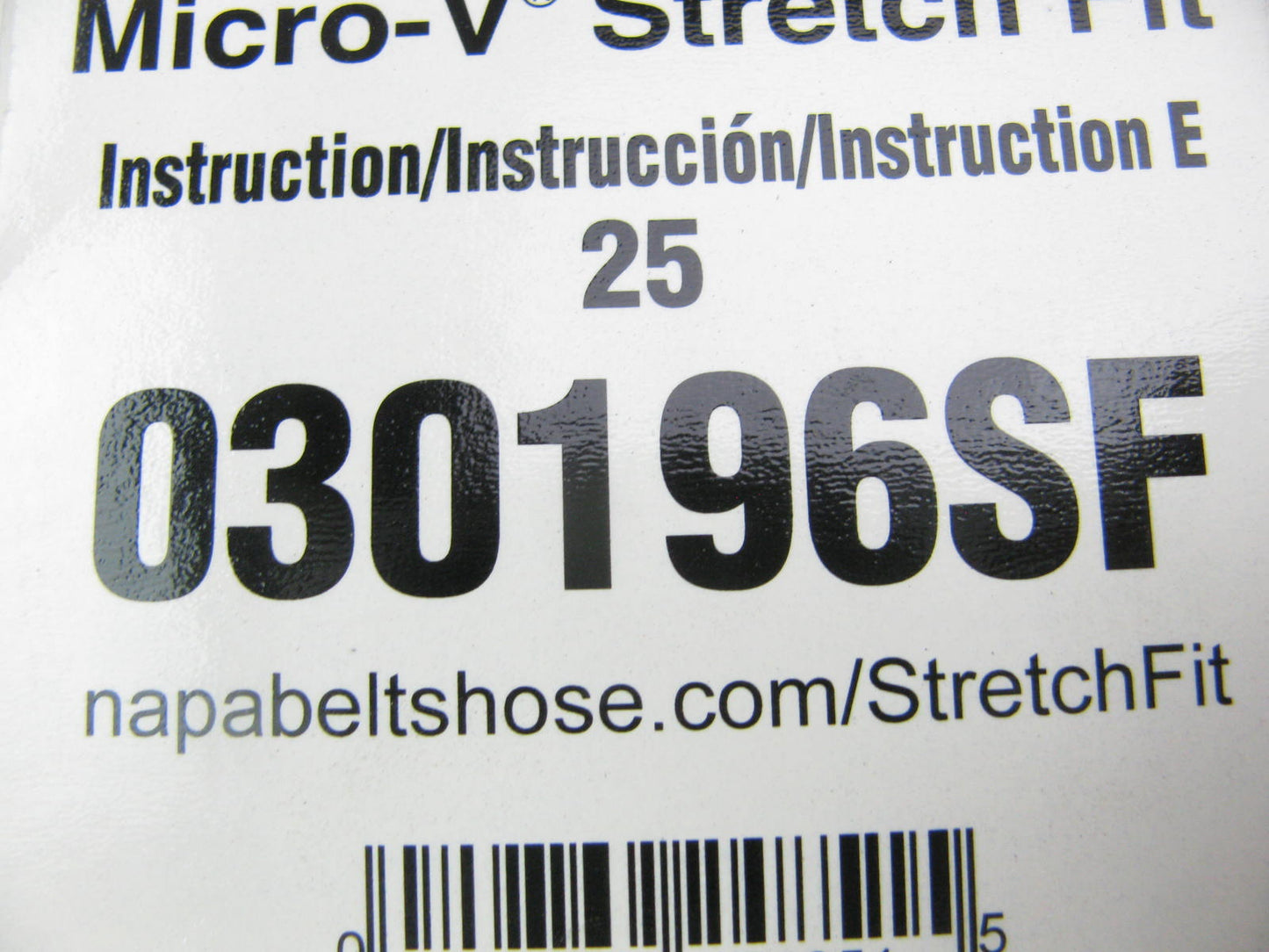 Gates 030196SF Stretch Serpentine Belt - 0.42'' X 20.00'' - 3 Ribs