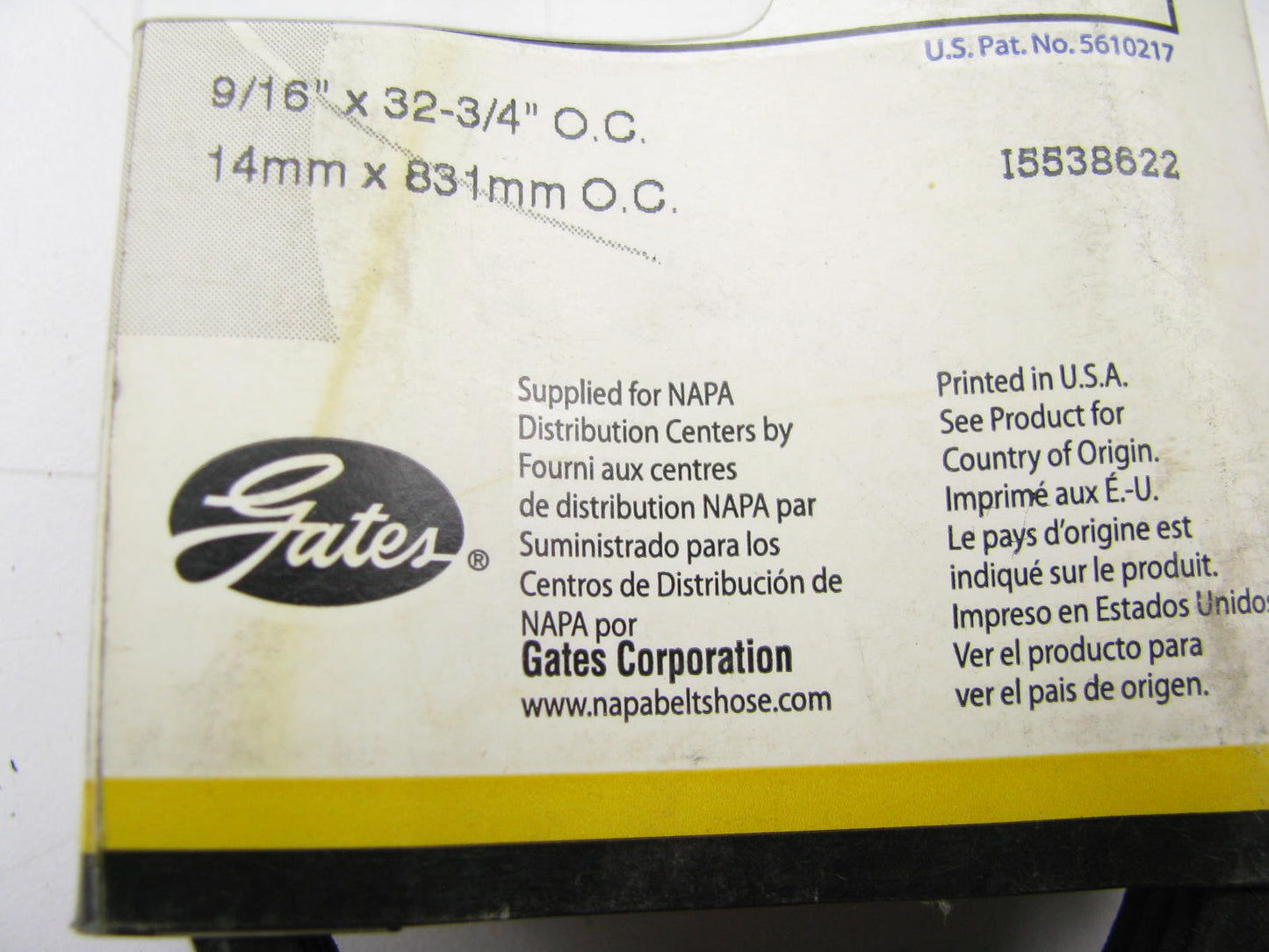 Gates 040320 Serpentine Belt - 0.56'' X 32.00'' - 4 Ribs