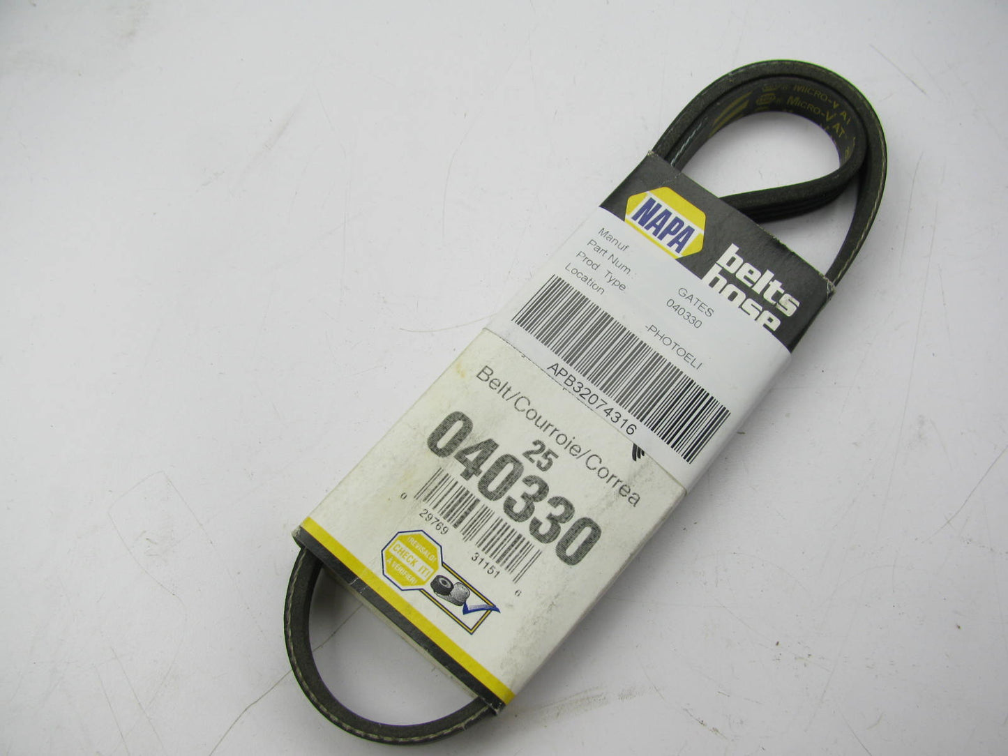 Gates 040330 Serpentine Belt - 0.56'' X 33.50'' - 4 Ribs