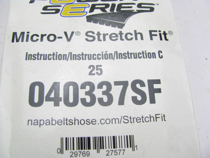 Gates 040337SF Serpentine Stretch Fit Micro-V Belt