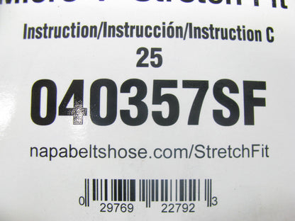 Gates 040357SF Stretch Fit Serpentine Belt