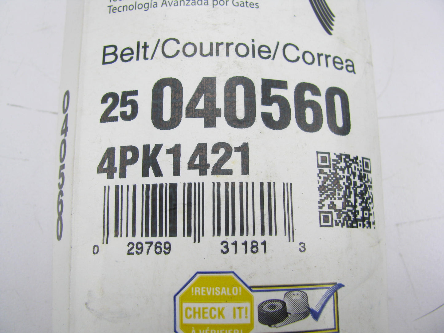 Gates 040560 Serpentine Belt - 0.56'' X 56.50'' - 4 Ribs