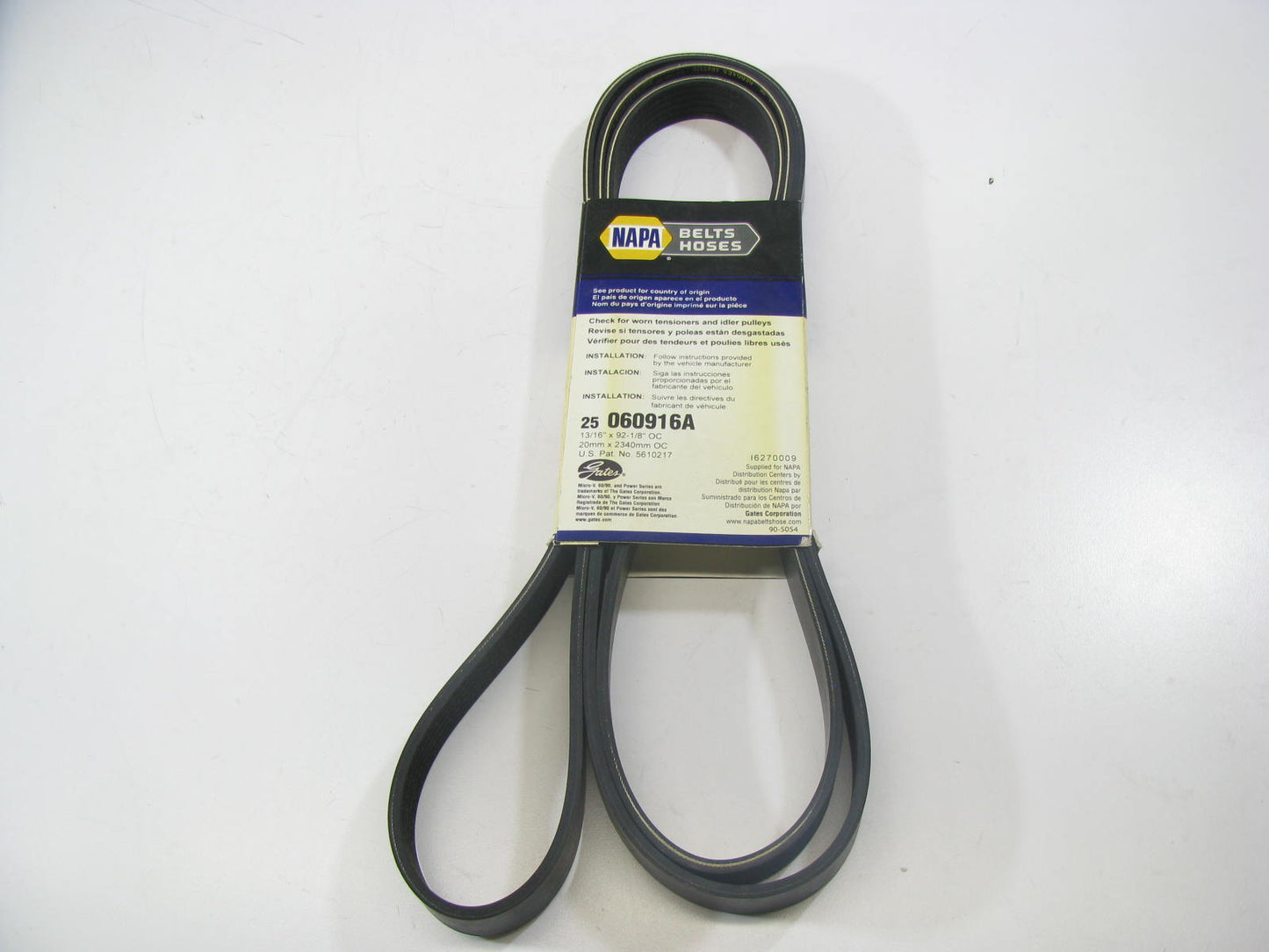 Gates 060916A Aramid Serpentine Belt - 0.84'' X 92.25'' - 6 Ribs
