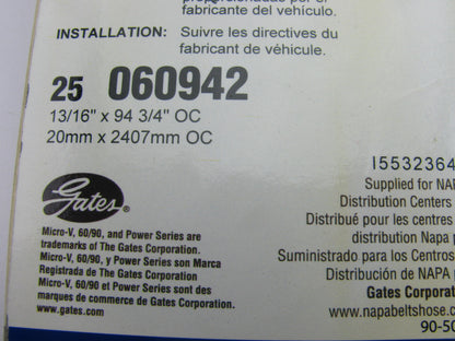 Gates 060942 Serpentine Belt