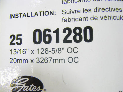 Gates 061280 Serpentine Belt - 0.84'' X 128.625'' - 10 Ribs