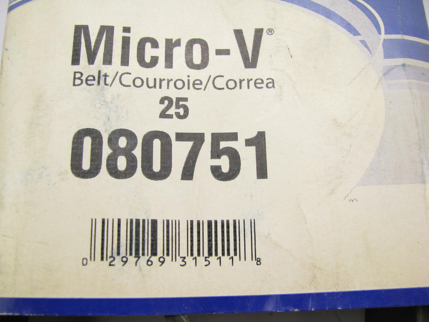Gates 080751 Serpentine Belt - 1.12'' X 75.50'' - 8 Ribs