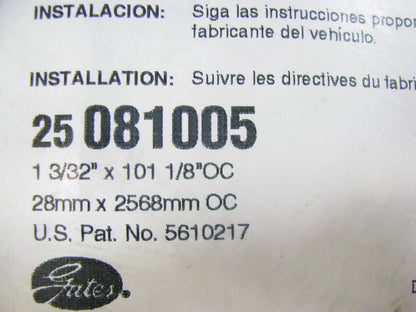 Gates 081005 Serpentine Belt - 1.12'' X 100.5'' - 8 Ribs