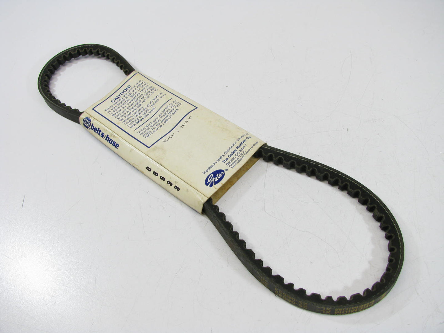 Gates 08633 Accessory Drive Belt - 0.44'' X 34.625'' - 36 Degree
