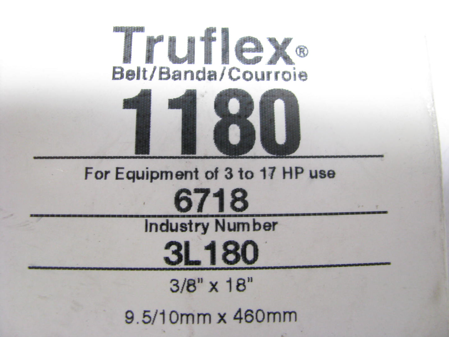 Gates 1180 Lawn & Garden Power Equipment Accessory Drive Belt - 3/8'' X 18''