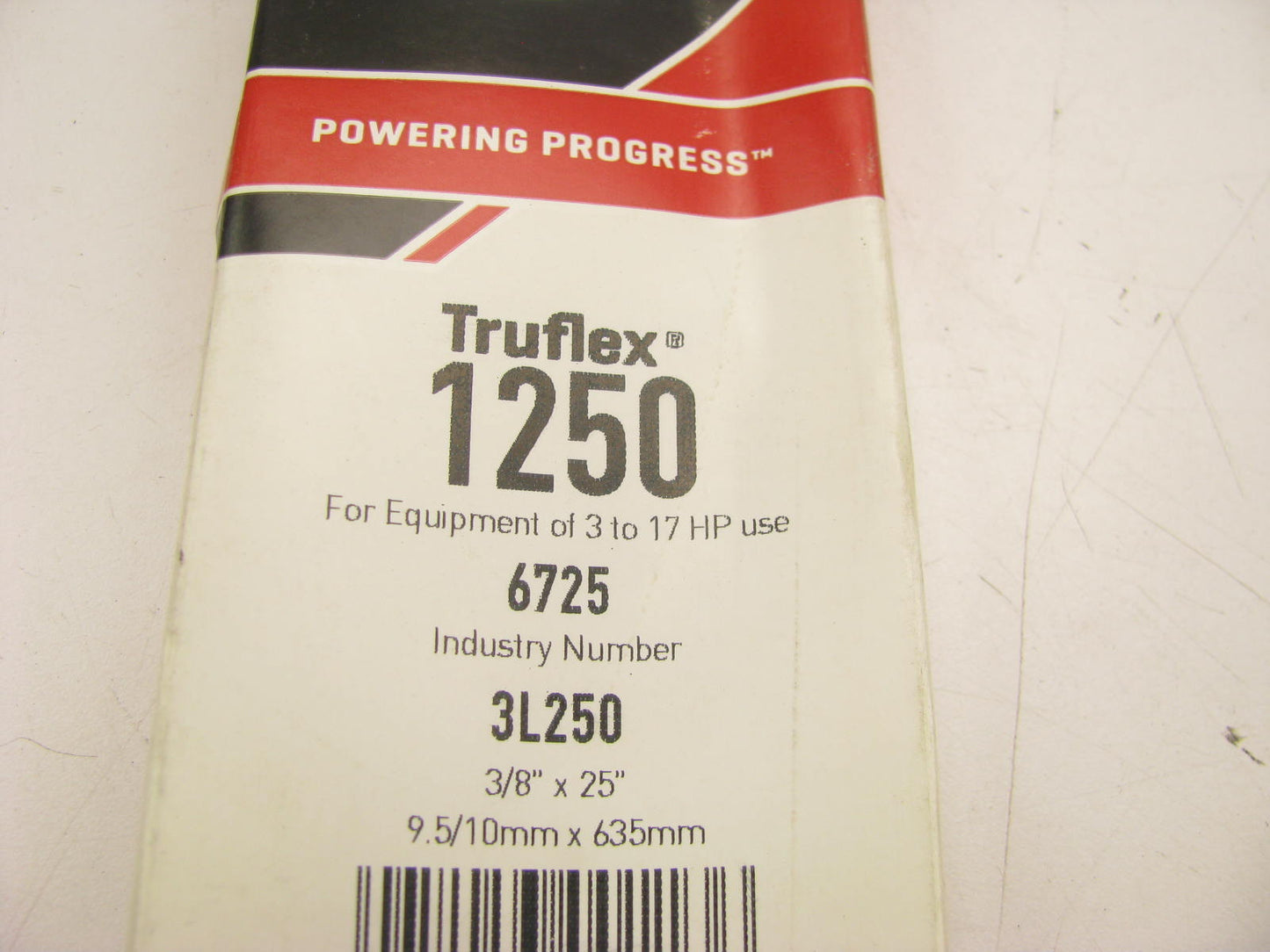 Gates 1250 Power Equipment Accessory Drive Belt - 3/8'' X 25''