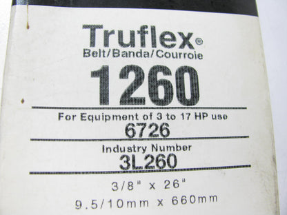 Gates 1260 Power Equipment Accessory Drive Belt - 3/8'' X 26''