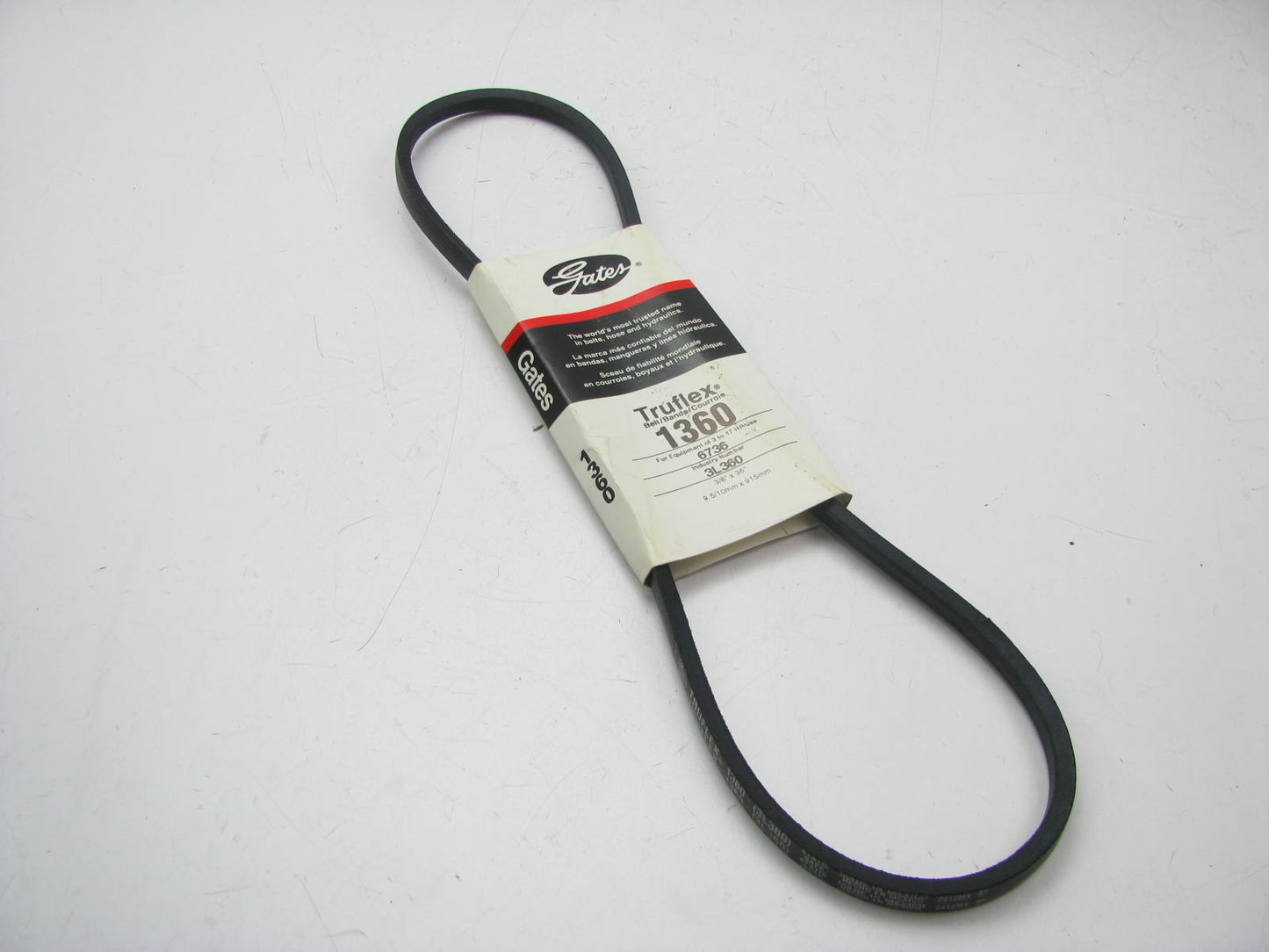 Gates 1360 Lawn & Garden Power Equipment Accessory Drive Belt, 3/8'' X 36''
