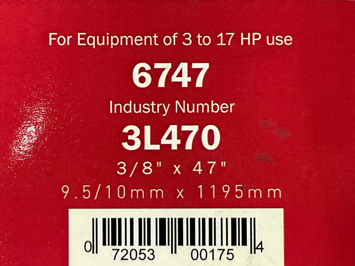 Gates 1470 Lawn & Garden Power Equipment Accessory Drive Belt - 3/8'' X 47''