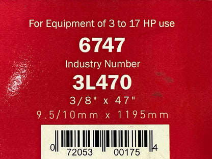 Gates 1470 Lawn & Garden Power Equipment Accessory Drive Belt - 3/8'' X 47''
