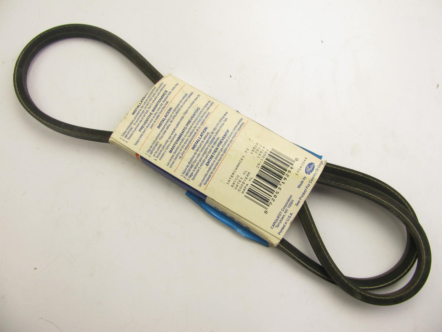 Gates 15510 Accessory Drive Belt - 0.44'' X 51'' - 36 Degree