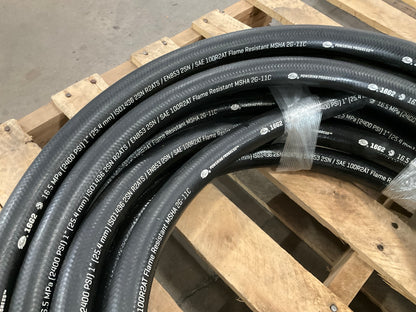 55 FEET - Gates 16G2 2400 PSI 1'' Hydraulic Hose, Flame Resistant MSHA 2G-11C