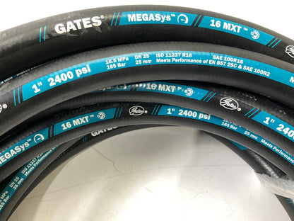 50 FEET - Gates 16MXT Megasys Hydraulic Hose, 1'' ID SAE 100R16 2400 PSI