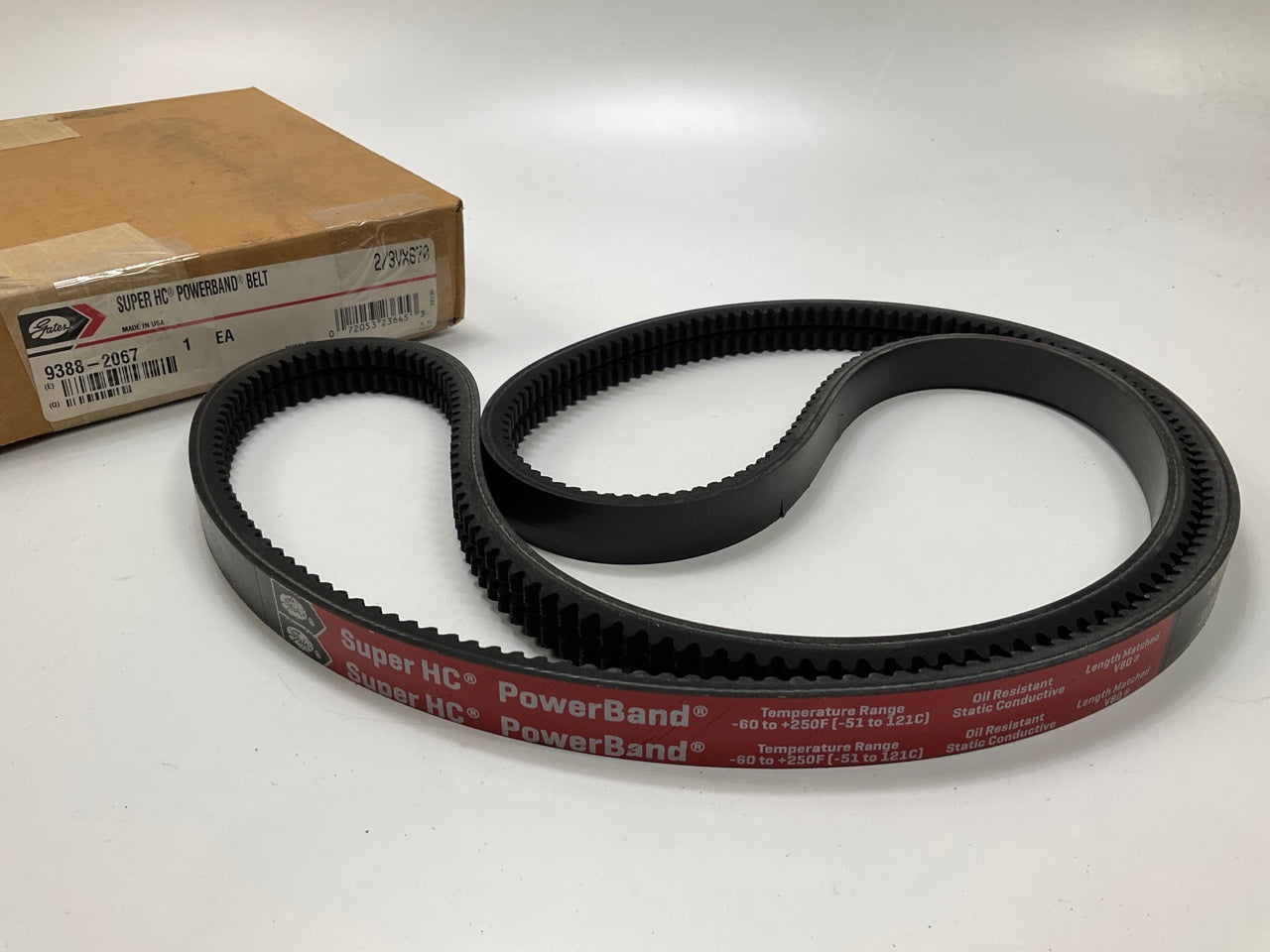 Gates 2/3VX670 PowerBand 93882067 V-Belt - 3VX Section, 2 Band, 67'' O. Length