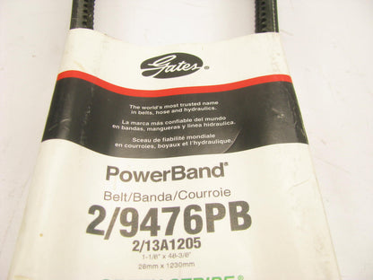 Gates 2-9476PB Banded Accessory Drive Belt - 1.125'' X 48-3/8'' - 2 Strand