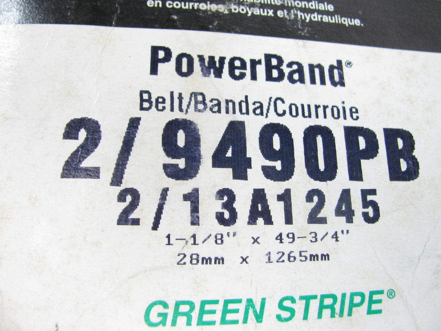 Gates 2-9490PB Accessory Drive Belt - 1.125'' X 49.75'' - 2 Bands