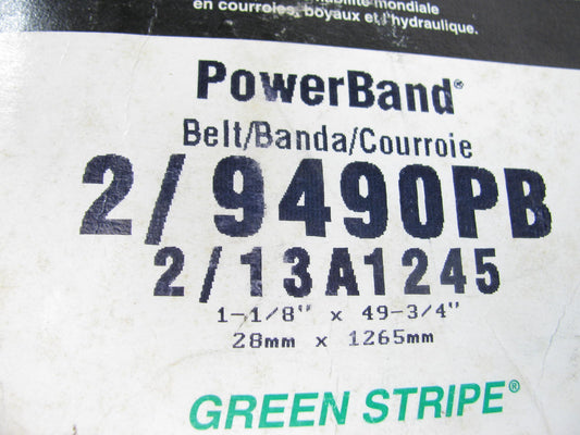 Gates 2-9490PB Accessory Drive Belt - 1.125'' X 49.75'' - 2 Bands