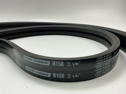 Gates 2/B158 Dual Industrial Accessory Drive Belt -  1-21/64'' X 161'' - 2 BAND
