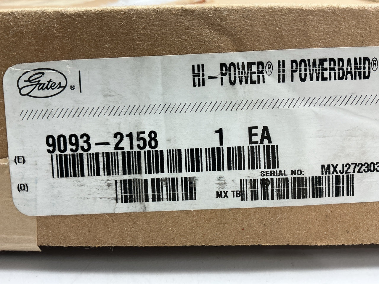 Gates 2/B158 Dual Industrial Accessory Drive Belt -  1-21/64'' X 161'' - 2 BAND