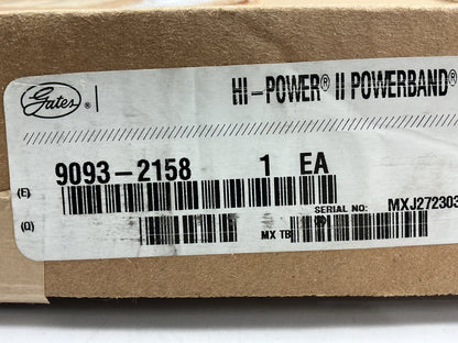 Gates 2/B158 Dual Industrial Accessory Drive Belt -  1-21/64'' X 161'' - 2 BAND