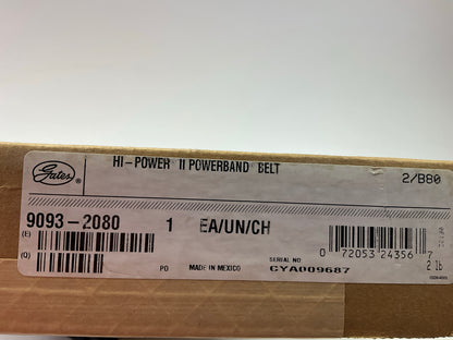 Gates 2/B80 Hi-Power II PowerBand Wrapped Joined V-Belt 2-strand 1-5/16'' X 83''