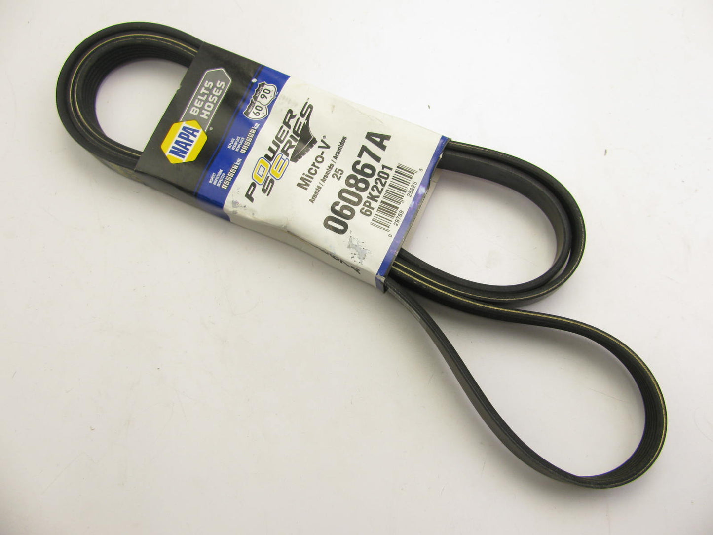 Gates 25-060867A Aramid Serpentine Belt - 0.84'' X 86.75'' - 6 Ribs