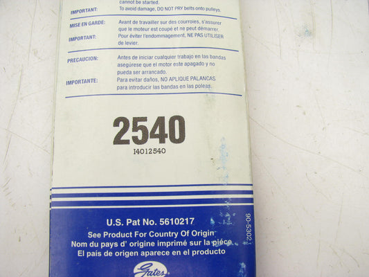 Gates 2540 Power Equipment Accessory Drive Belt - 1/2'' X 54''