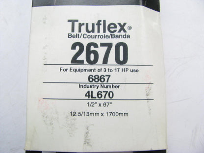 Gates 2670 Power Equipment Accessory Drive Belt - 1/2'' X 67''