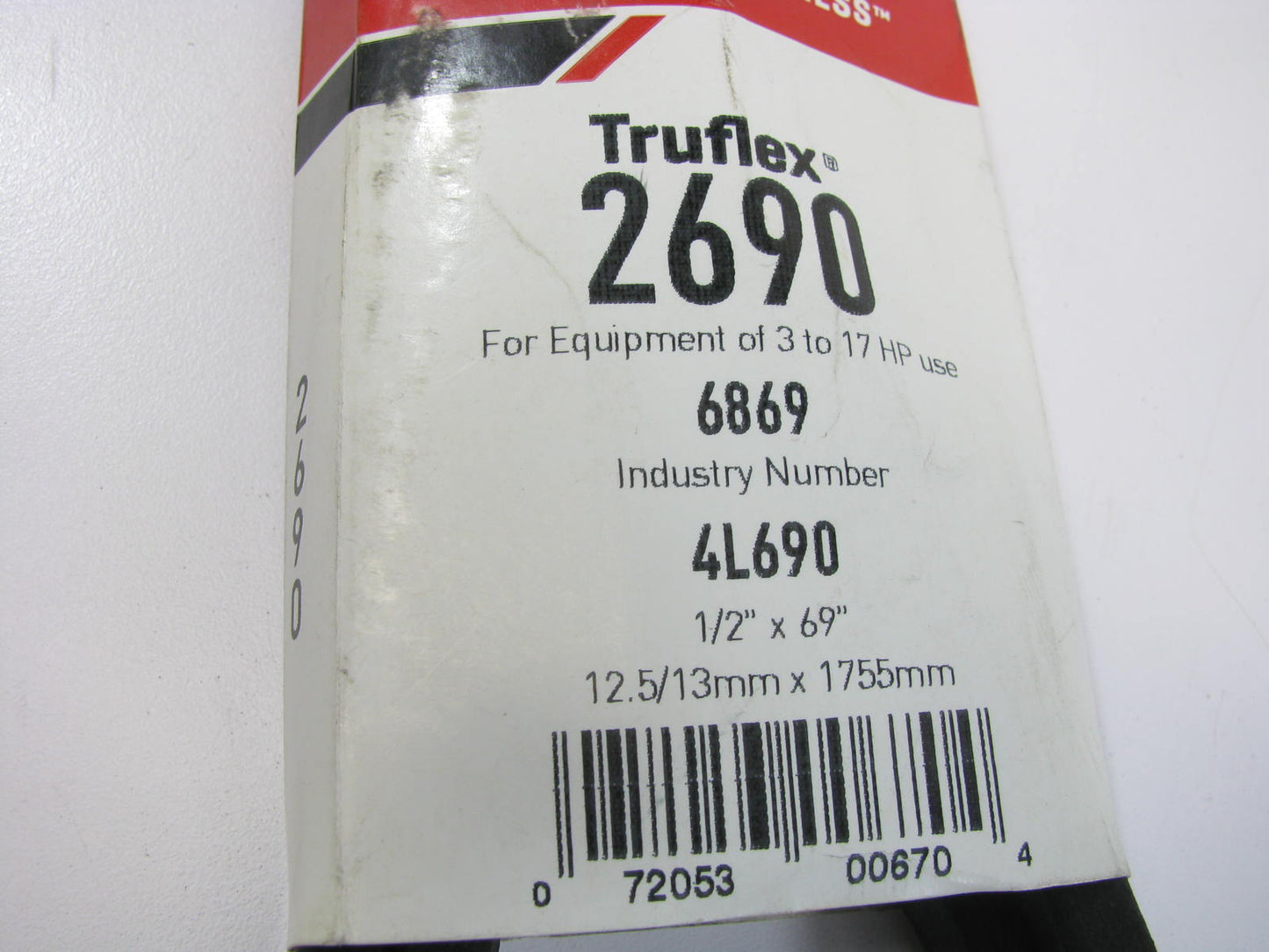Gates 2690 Power Equipment Accessory Drive Belt - 1/2'' X 69''