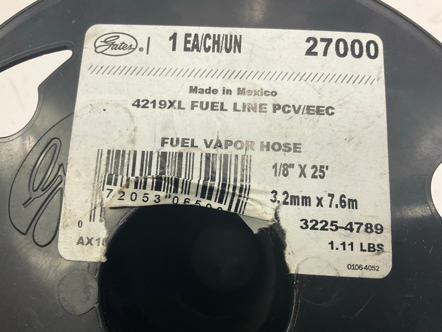 24 FEET Roll - Gates 27000 1/8'' Fuel Line / Fuel Vapor Hose  SAE 30R7 50 PSI