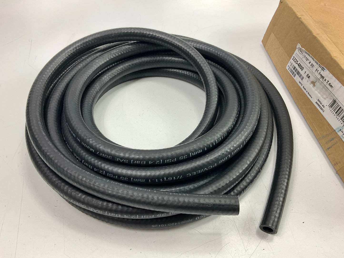 25 FEET - Gates 27005 Safety Stripe Fuel Line Hose PCV EEC - 7/16'' ID