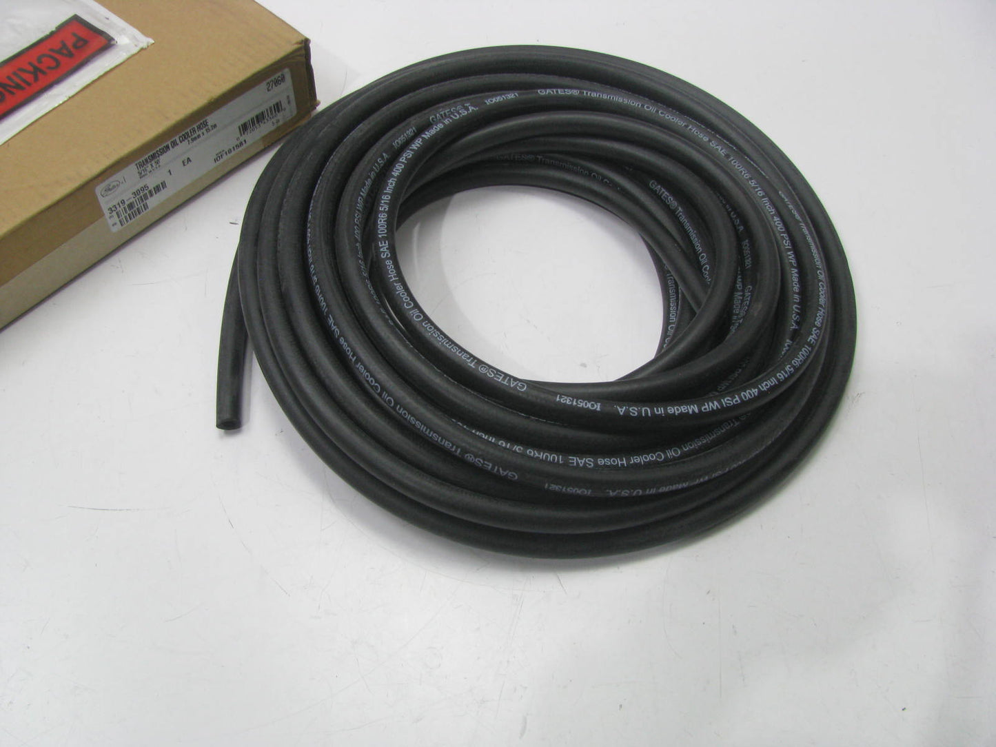 50 FEET - Gates 27060 Transmission Oil Cooler Hose 5/16'' ID, 50' Roll, USA MADE