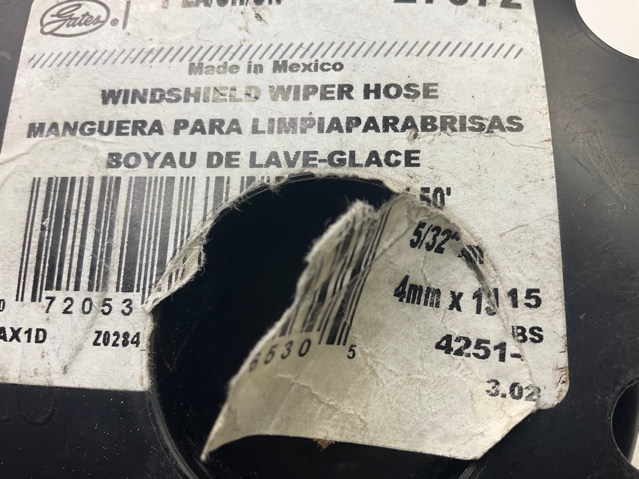 25 FEET - Gates 27072 Reinforced Windshield Washer / Vacuum Hose, 5/32'' ID