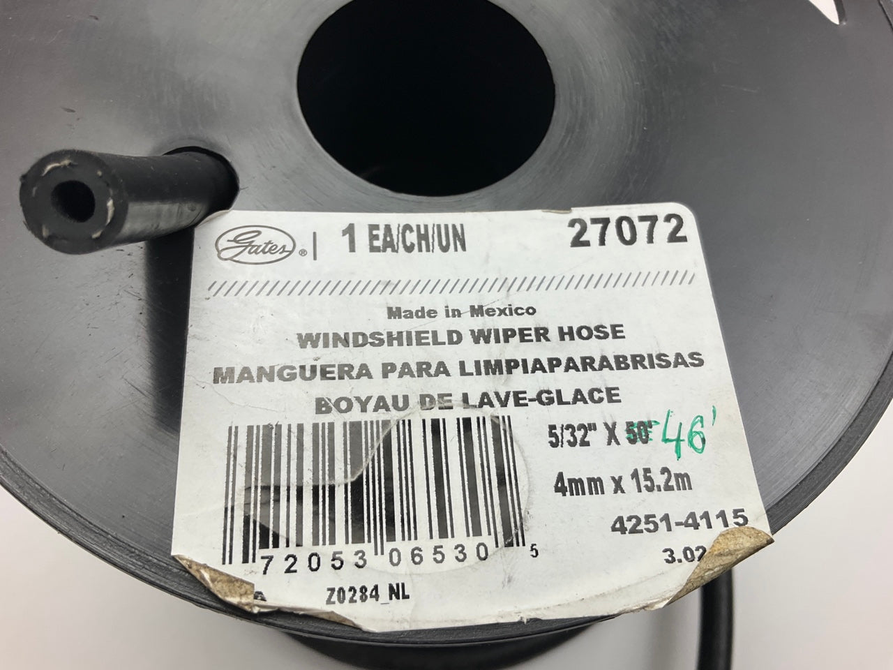 46 FEET - Gates 27072 Windshield Washer Hose, 5/32'' ID, 50 PSI