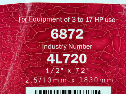 Gates 2720 Power Equipment Accessory Drive Belt - 1/2'' X 72''