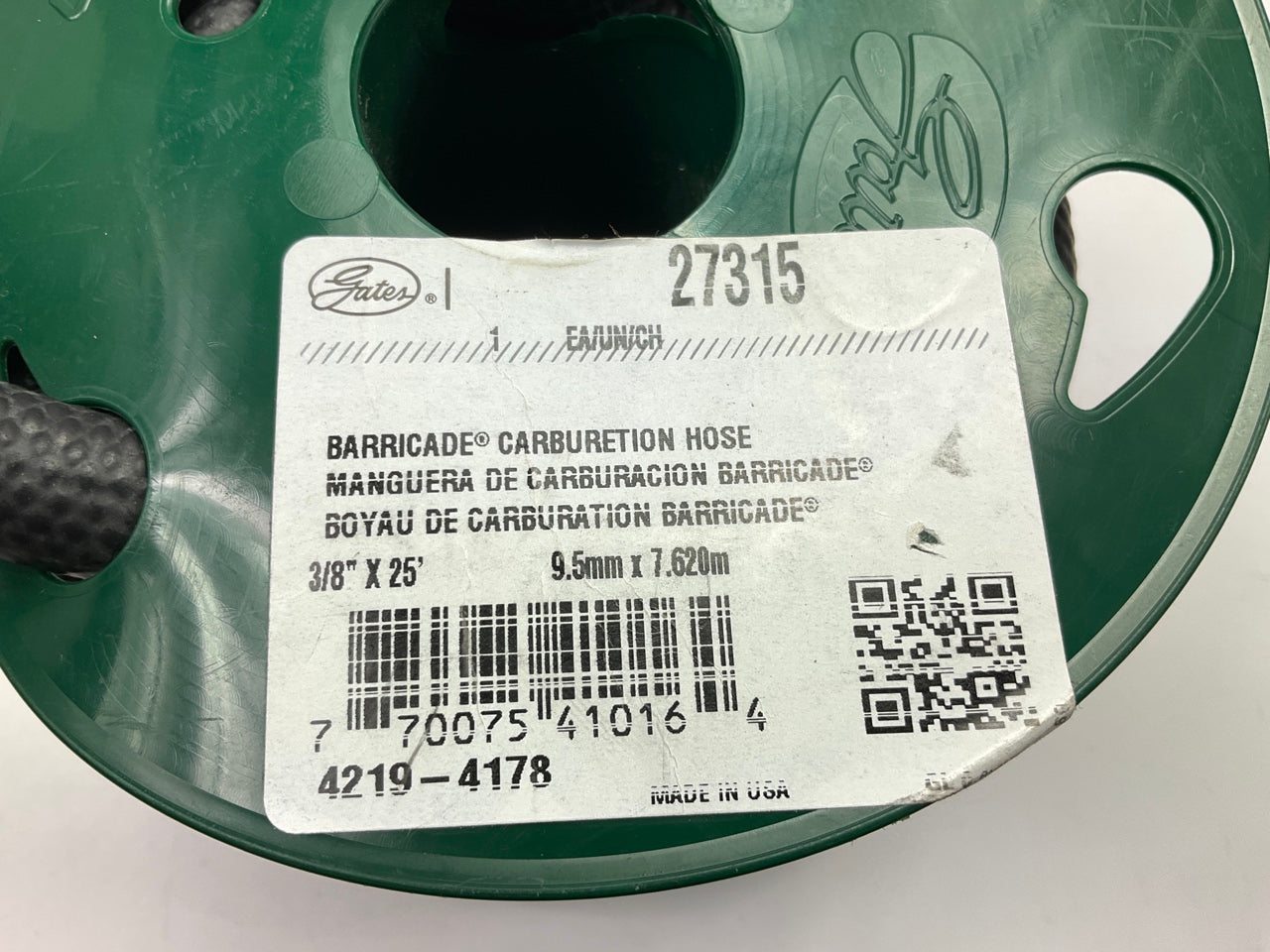 25 FEET - Gates 27315 Barricade Carburetion Fuel Hose, 3/8'' X 25' LONG