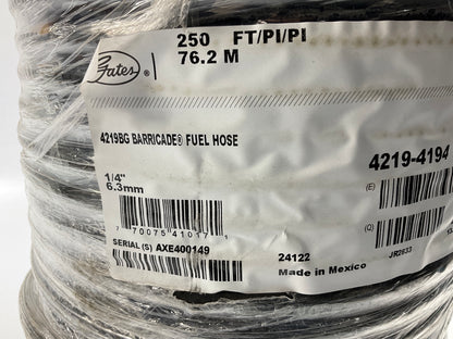 250 FEET Roll - Gates 27323 4219BG Barricade 1/4'' Fuel Hose (50 PSI) 30R14 T1