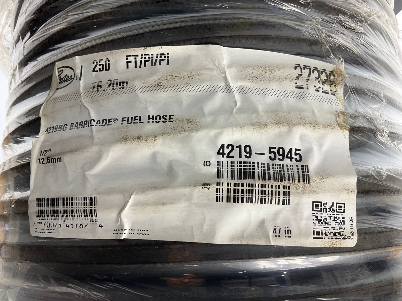 250 FEET - Gates 27326 4219BG Barricade 1/2'' Fuel Hose (35 PSI, SAE 30R14 T1)