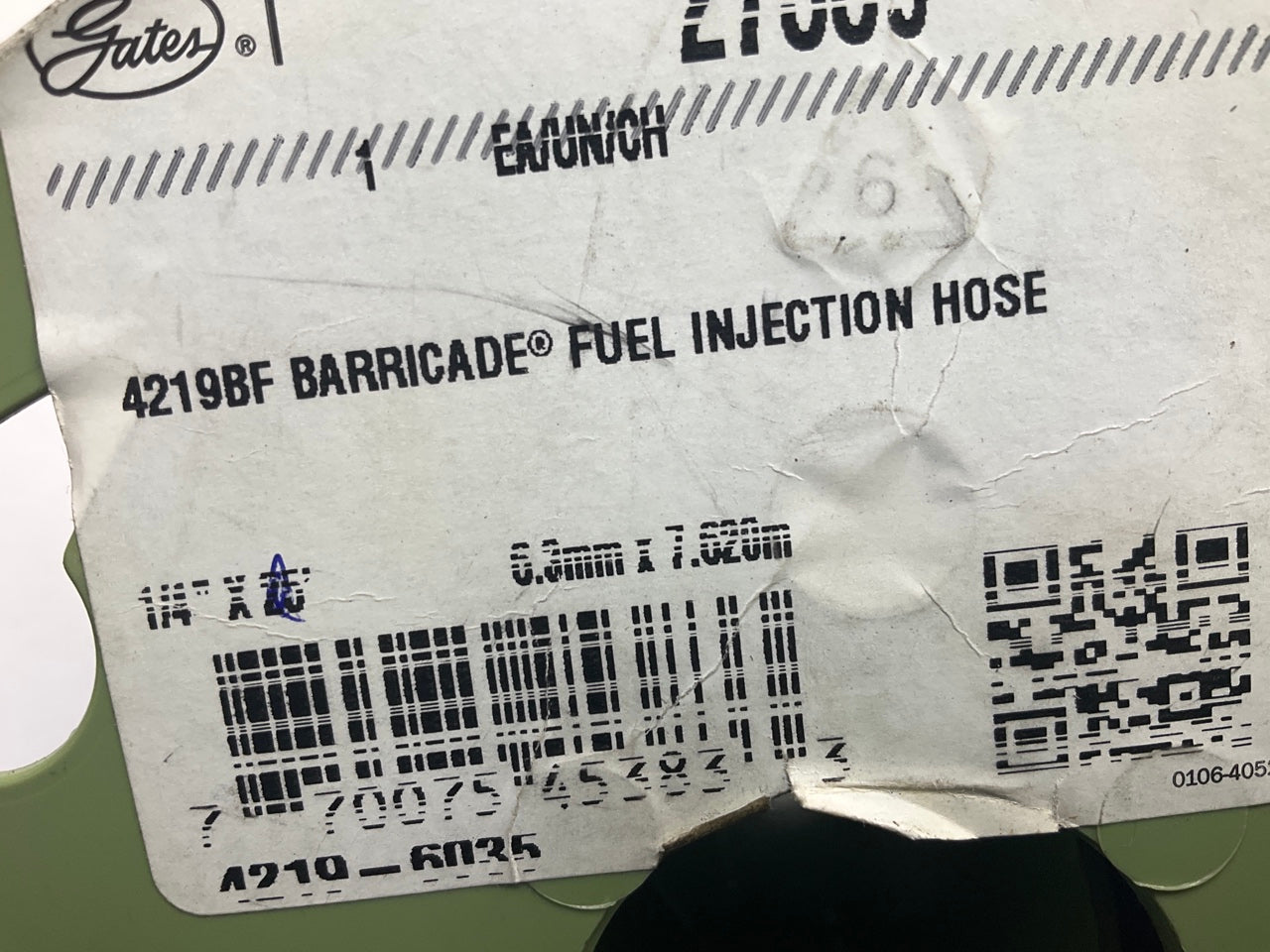 18 FEET - Gates 27339 Barricade Fuel Injection Hose 50 PSI, 1/4'' ID