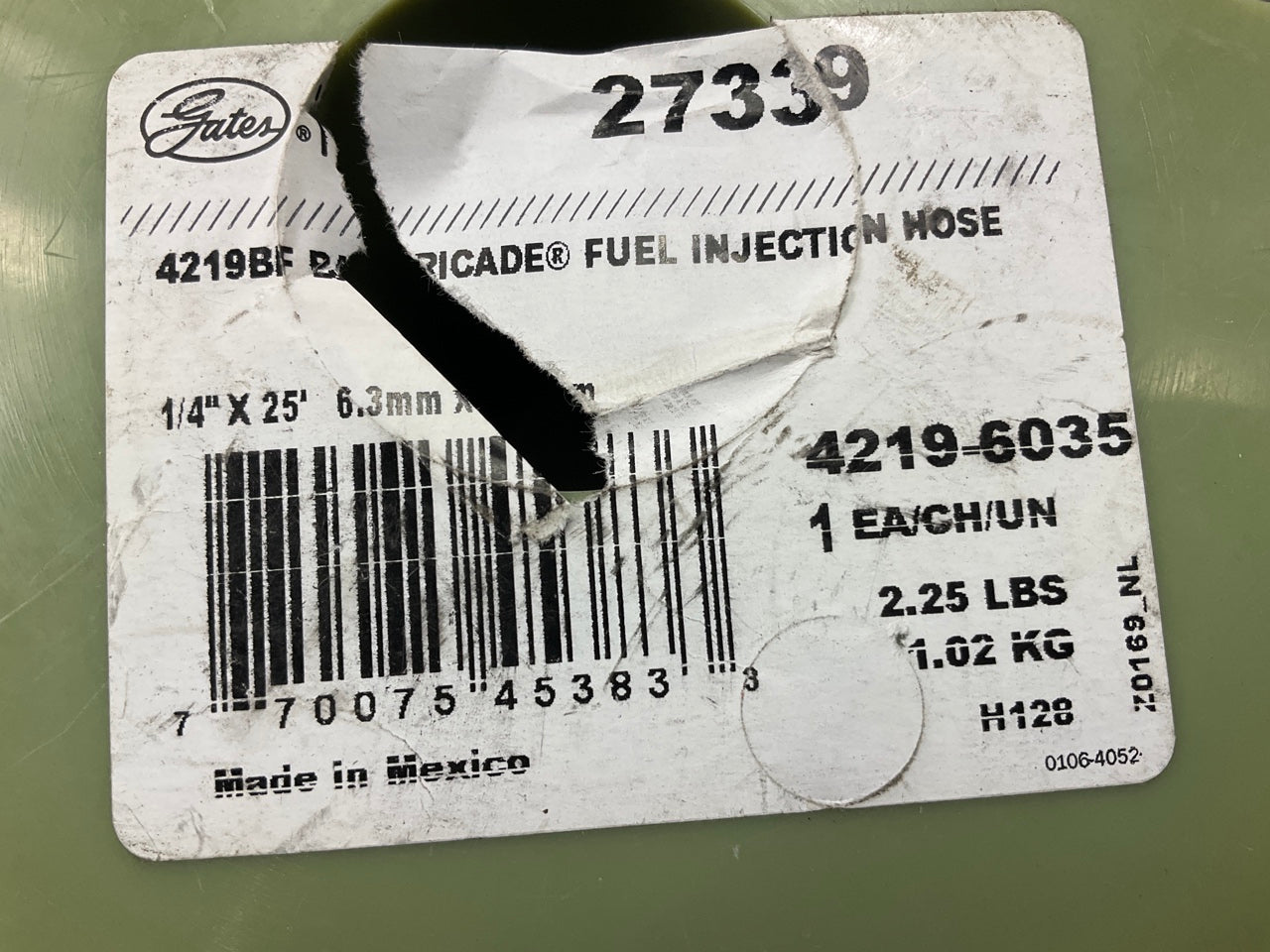 Gates 27339 4219BF Barricade Fuel Injection Hose 50 PSI 1/4'' ID X 25'