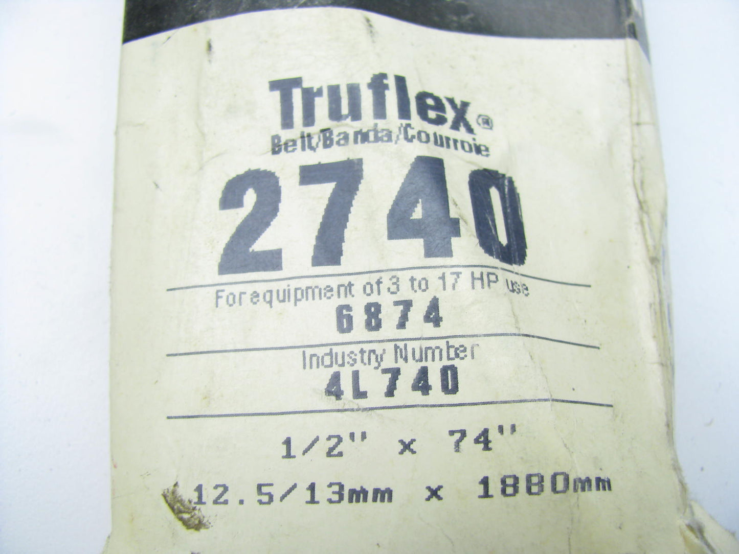 Gates 2740 Lawn & Garden Power Equipment Accessory Drive Belt - 1/2'' X 74''