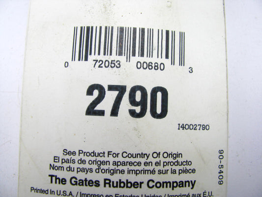 Gates 2790 Lawn & Garden Power Equipment Accessory Drive Belt - 1/2'' X 79.00''