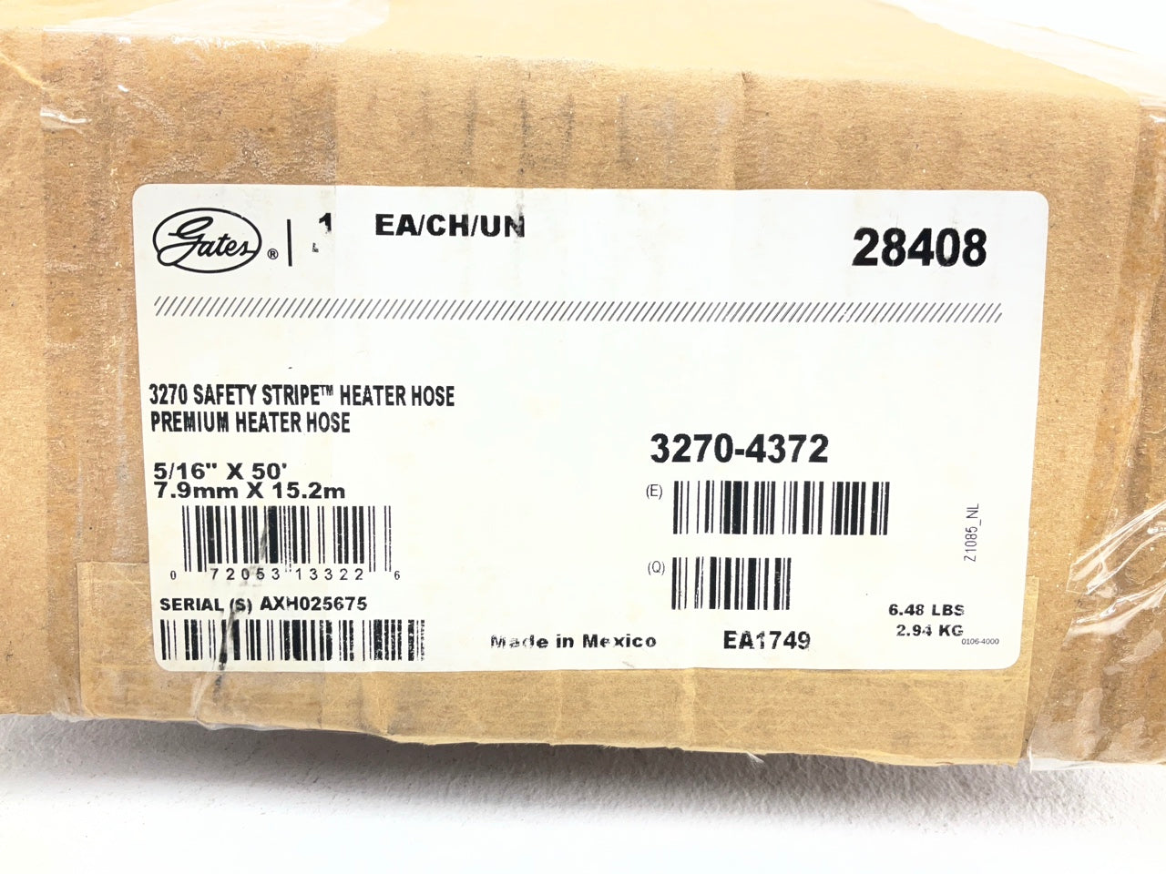 48 FEET - Gates 28408 Safety Stripe HVAC Heater Hose, 5/16''