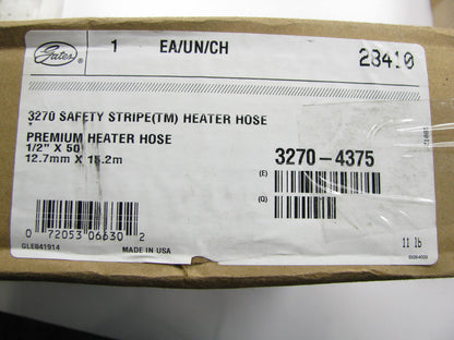 50 FEET - Gates 28410 Safety Stripe HVAC Heater Hose - 1/2'' ID X 50' Roll
