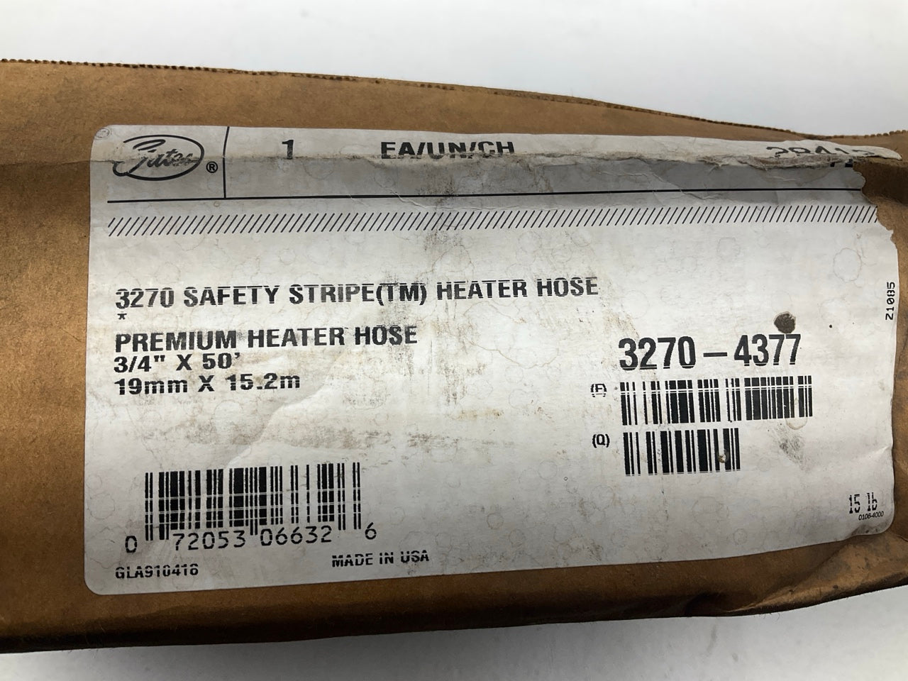 11 FEET - Gates 28412 3/4'' Standard Safety Stripe Black Heater Hose